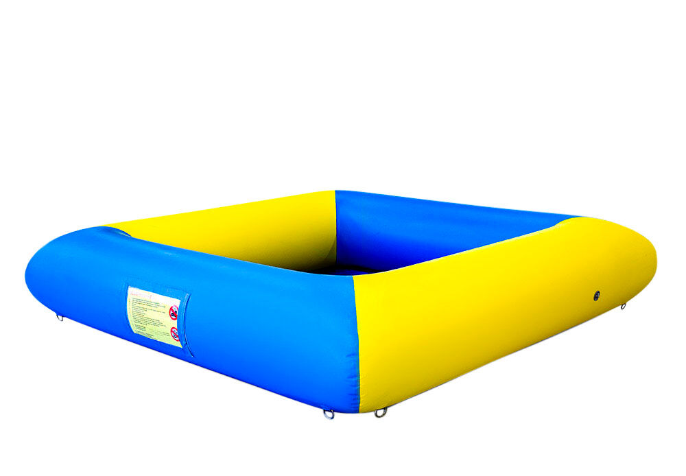 Opblaasbare open ballenbak springkussen te koop in thema standaard blauw geel voor kids