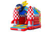 Opvallend Comic thema luchtkussen Mici springkussen te koop bij JB Inflatables