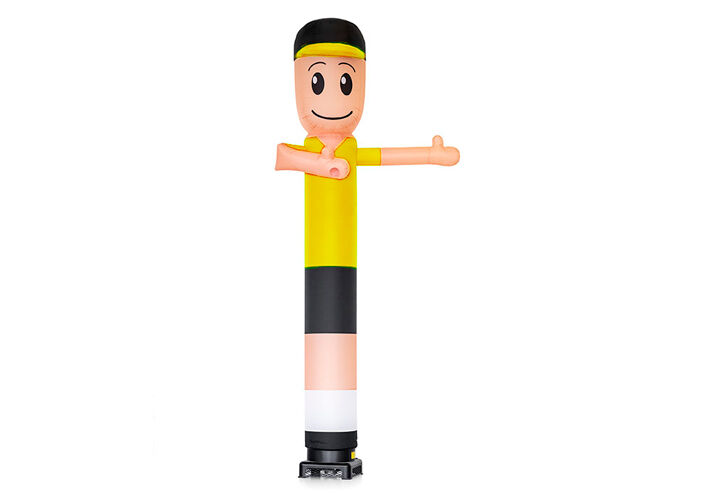 Waving inflatable skyman yellow shirt for sale at JB Inflatables