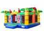 Buy a large inflatable open multiplay bouncy castle with slide in the Hawaii theme for children. Order inflatable bouncy castles online at JB Inflatables UK