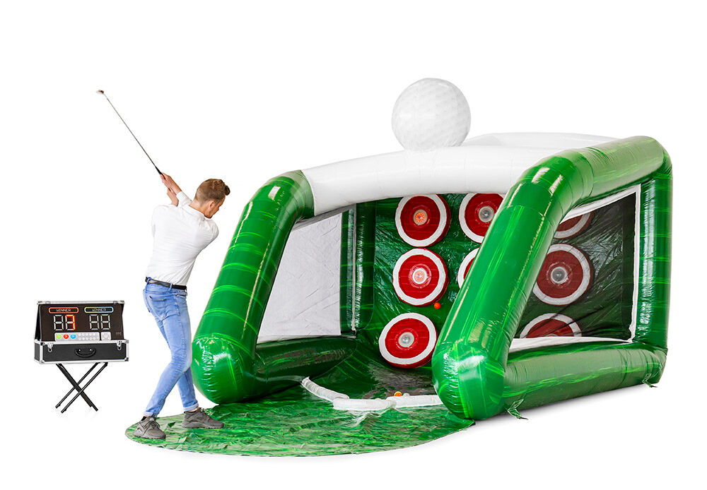 Interactive inflatable golf game