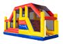 Red yellow blue obstacle course module base jump