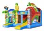 Opblaasbaar springkussen met glijbaan in hawaii thema kopen voor kinderen
