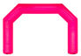 Arco publicitário insuflável padrão rosa flúor 9x6 m – arco de partida ou chegada chamativo, em cor rosa flúor vibrante, disponível na JB-Insufláveis.