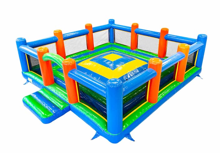 Groot opblaasbaar open standaard speelberg springkussen met wanden kopen voor kinderen. Bestel springkussen online bij JB Inflatables Nederland 