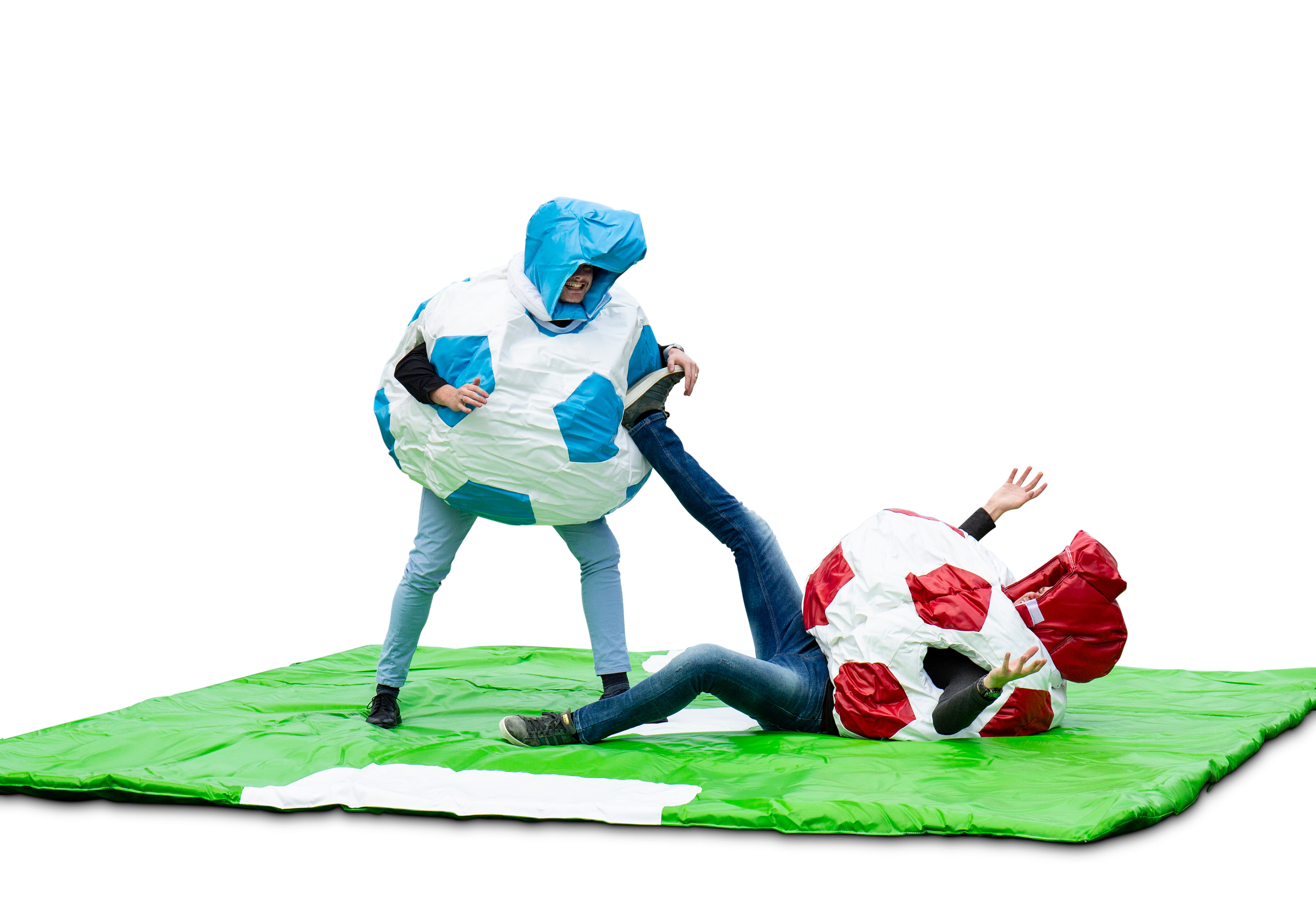 Koop opblaasbare sumovoetbalpakken voor kinderen. Bestel springkussens nu online bij JB Inflatables Nederland