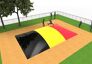 Inflatable springberg in vlag België kopen voor kinderen. Bestel opblaasbare airmountain nu online bij JB Inflatables Nederland