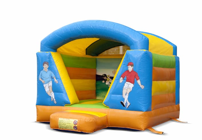 Petit château gonflable avec toit sur le thème du football pour enfants à vendre. Achetez des châteaux gonflables en ligne chez JB Gonflables France