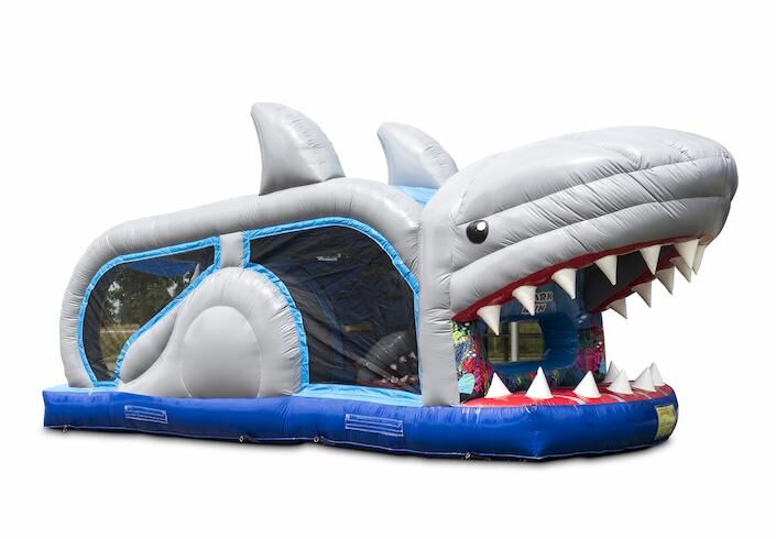 Kleine run haai 8m opblaasbare stormbaan bestellen voor kids. Koop opblaasbare stormbanen nu online bij JB Inflatables Nederland