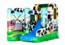 Klein opblaasbaar springkussen met glijbaan kopen in thema boerderij voor kinderen. Bestel opblaasbare springkastelen online bij JB Inflatables Nederland