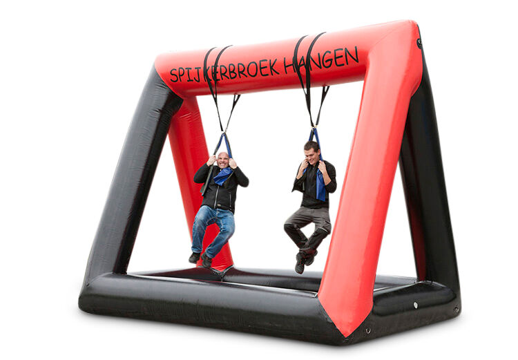 Opblaasbaar spijkerbroek hangen zeskamp