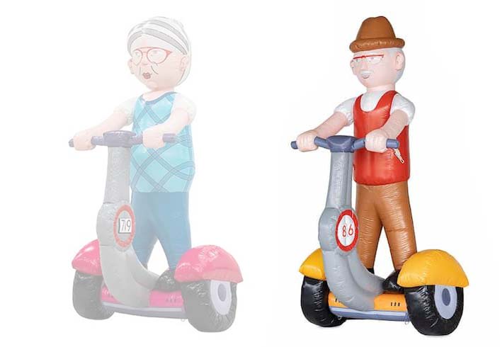 Abraham op Segway kopen als blikvanger bij verjaardagen 