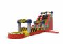 An inflatable waterslide S18 in theme high voltage for both young and old for sale. Order inflatable waterslides online at JB Inflatables America
