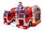 Buy a large indoor inflatable multiplay bouncy castle with slide in the theme of the fire brigade for children. Order bouncy castles online at JB Inflatables UK