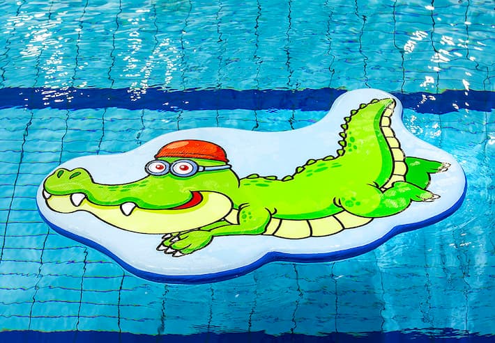 drijfmat krokodil met hoedje kopen voor in het zwembad voor kinderen