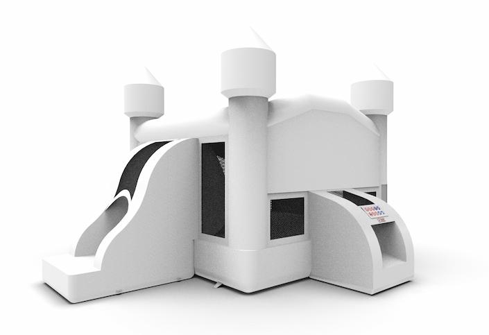 Buy an inflatable manufactured leftside climb & slide combo 13ft bounce house in the theme wedding for both young and old. Order inflatable bounce houses online at JB Inflatables America