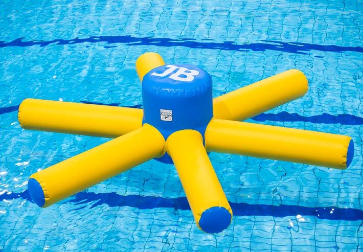 Waterplay zwembadspel zeester armen blauw met geel