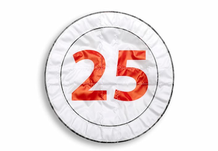 Opblaasbare inflatable banner voor 25 jaar jubileum feest kopen in rood wit voor jong en oud