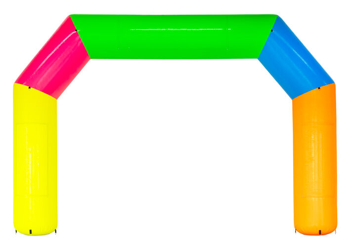 Standaard opblaasbare reclameboog in fluor kleuren – bestel bij JB Inflatables