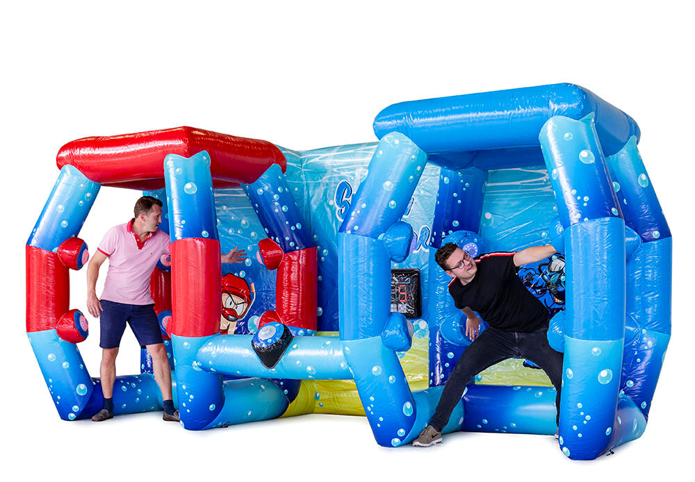 Buy inflatable IPS Ninja Splash with a water sprayer for both young and old. Order inflatable IPS Ninja attractions now online at JB Inflatables America 