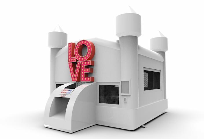 Buy manufactured inflatable unique 2,5D jumper bounce houses in wedding theme. Order inflatable bounce houses online at JB Inflatables America