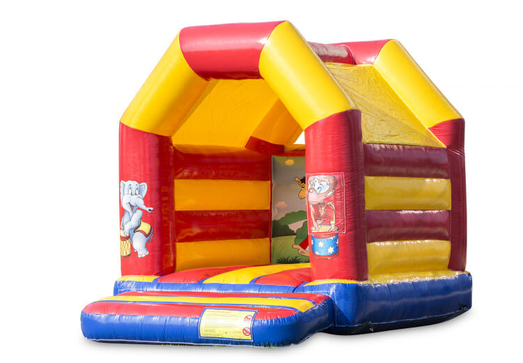 Kaufen sie eine aufblasbare midi-hüpfburg mit einem zirkusthema für kinder. Hüpfburgen erhältlich bei JB-Hüpfburgen Deutschland online