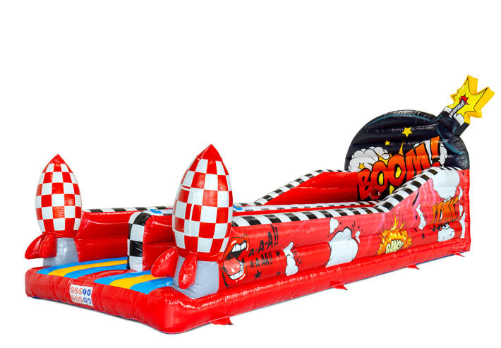 Koop bungeerun in Comic thema bij JB Inflatables, opvallend en kleurrijk