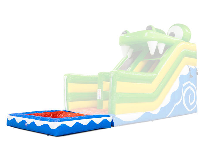 Bassin raccordable pour le toboggan 4-en-1 Crocodile, idéal pour encore plus de plaisir aquatique – compatible avec JB-Gonflables.