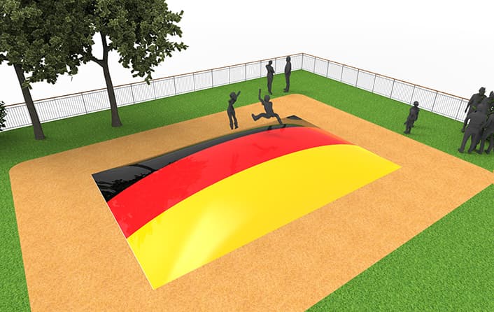 Buy inflatable airmountain in German flag theme for children. Order inflatable airmountains now online at JB Inflatables UK