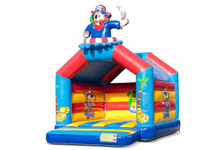Bestellen sie für kinder standard-piraten-hüpfburg mit einem 3D-objekt obendrauf. Kaufen sie hüpfburgen online bei JB-Hüpfburgen Deutschland