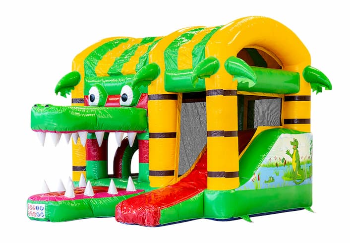 Acquista un piccolo castello gonfiabile multigiocatore per interni a tema coccodrillo per bambini. Ordina i castelli gonfiabili online su JB Gonfiabili Italia