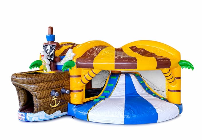 Kaufen sie aufblasbare indoor multiplay XL hüpfburg mit rutsche im piraten-design für kinder. Bestellen sie aufblasbare hüpfburgen online bei JB-Hüpfburgen Deutschland