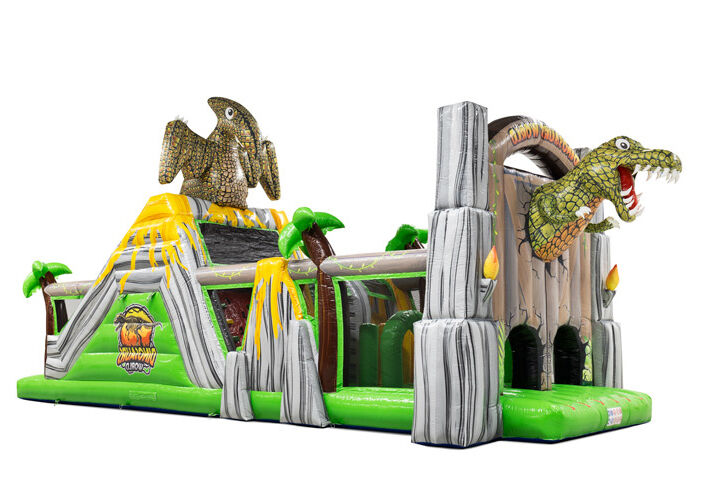 Pista de obstáculos Jurassic 13,5 metros, perfeita para um dia de aventuras
