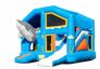 Koop middelmatig opblaasbare multiplay springkasteel in dolfijn thema met glijbaan voor kinderen. Bestel opblaasbare springkastelen online bij JB Inflatables Nederland