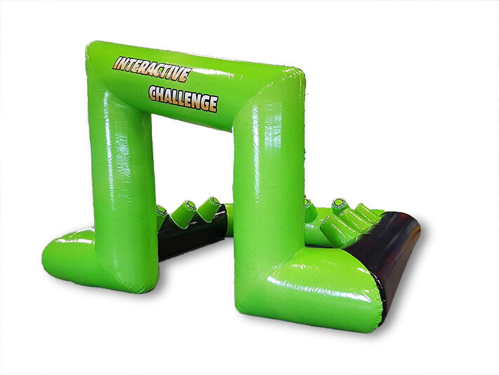 Inflatable boarding for interactive games in green with black for sale