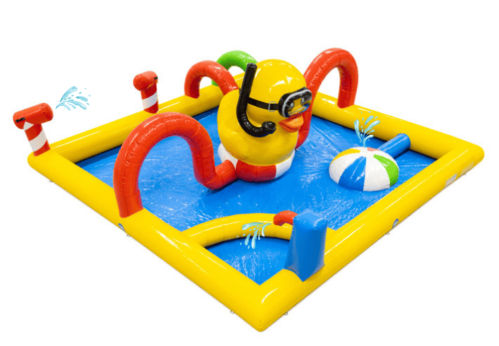 Spray Park parc aquatique gonflable sur le thème du canard en caoutchouc
