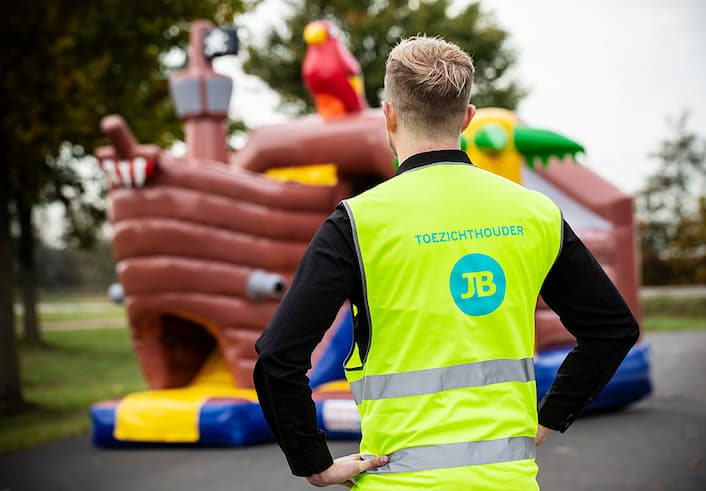 Geel vestje hesje kopen voor Toezichthouder opblaasbaar springkussen veiligheid