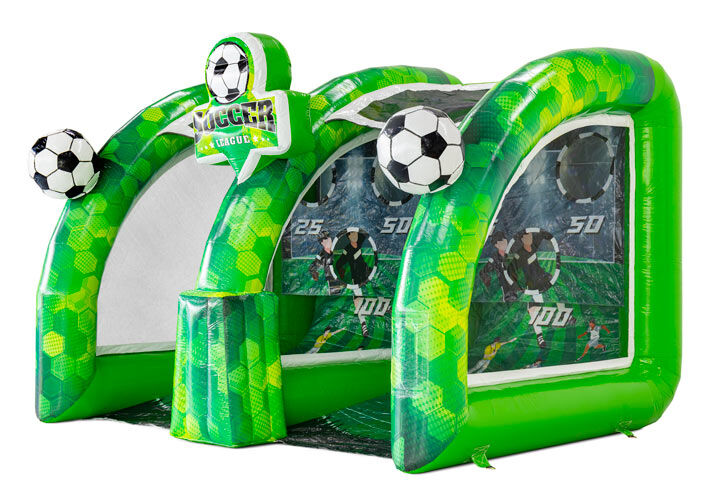 Baliza de futebol insuflável para jogos de tiro desafiantes.