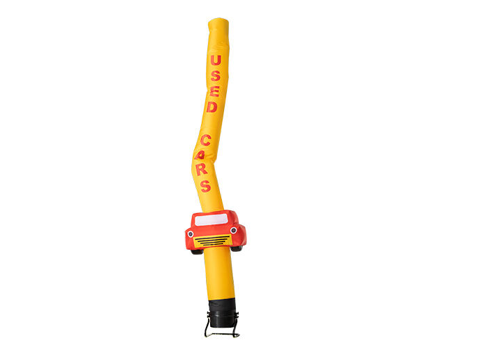 Achetez une voiture 3d airdancers de 6 m de couleur jaune en ligne chez JB Gonflables France; spécialiste des articles gonflables tels que skydancers & skytubes