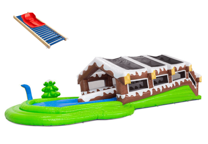 Winter-themed roller track for 2 people
