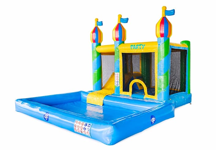 Na sprzedaż dmuchany obiekt Multi Splash do zabawy dla dzieci. Kup wodną zjeżdżalnię i dmuchany basen od producenta. Zamów super trwałe dmuchane place zabaw dla dzieci w JB Dmuchance