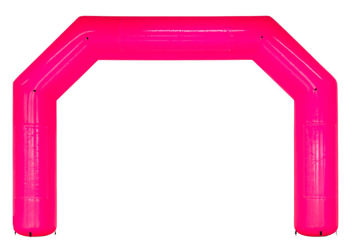 Standard-Werbebogen Fluor Pink 9x6 m – auffälliger Start- oder Zielbogen in leuchtendem fluoreszierendem Pink, erhältlich bei JB Huepfburgen
