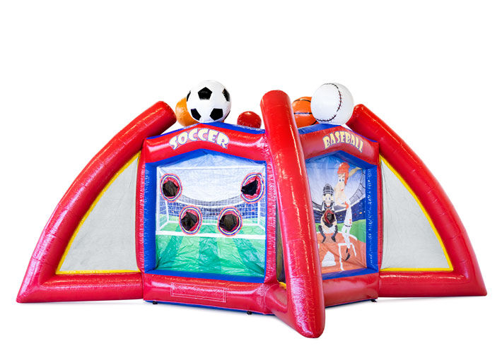 Commandez des jeux de sport gonflables combo football, baseball, baseball, basketball