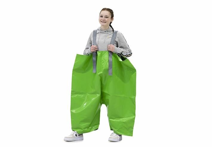 Groen sponsbroek voor zeskamp spelen voor kinderen kopen