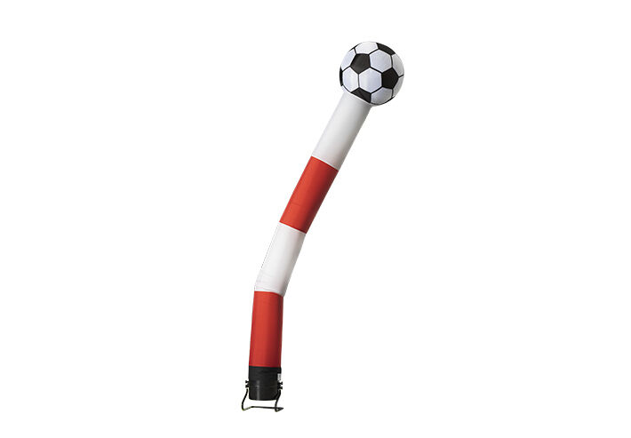 Compre la bola 3d skytube de 6 m de altura en rojo y blanco online en JB Hinchables España. Ordene este skydancer directamente de nuestro stock
