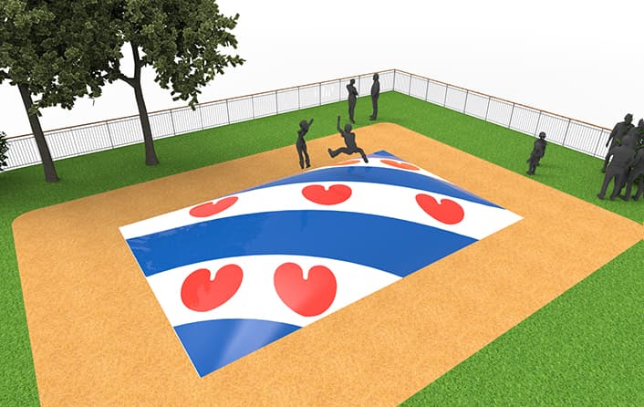Achetez airmountain gonflable dans le thème du drapeau de la Frise pour les enfants. Commandez des airmountains gonflables maintenant en ligne chez JB Gonflables France