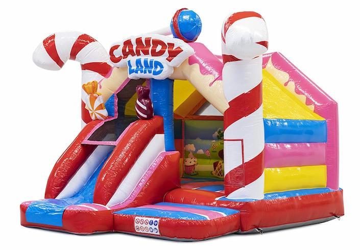 Videur gonflable de glissière de thème de sucrerie combinée de glissière à vendre pour des enfants