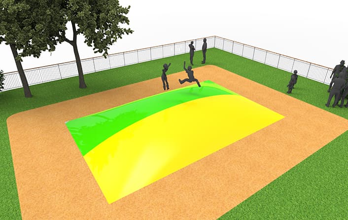 Buy inflatable airmountain in color green yellow for children. Order inflatable airmountains now online at JB Inflatables UK