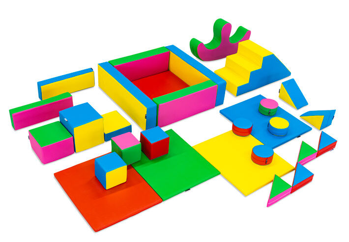 XXL Softplay-Set im Standardthema mit bunten Blöcken zum Spielen