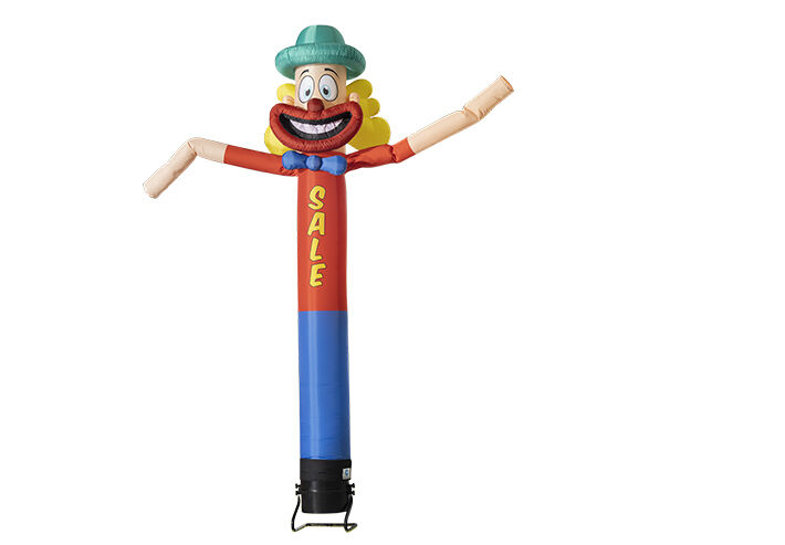Kaufen sie den 5m airdancer Partyclown mit Verkaufstext bei JB-Hüpfburgen Deutschland. Alle handelsüblichen aufblasbaren skydancer werden superschnell geliefert